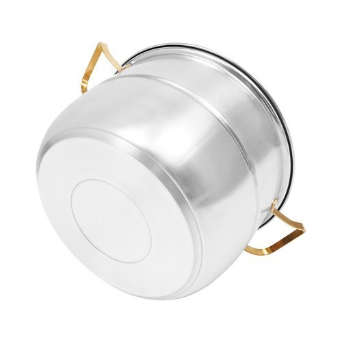 Steam Cooker, Stainless Steel Steam Cooker, 3-tier Steam Cooker Silver+Gold