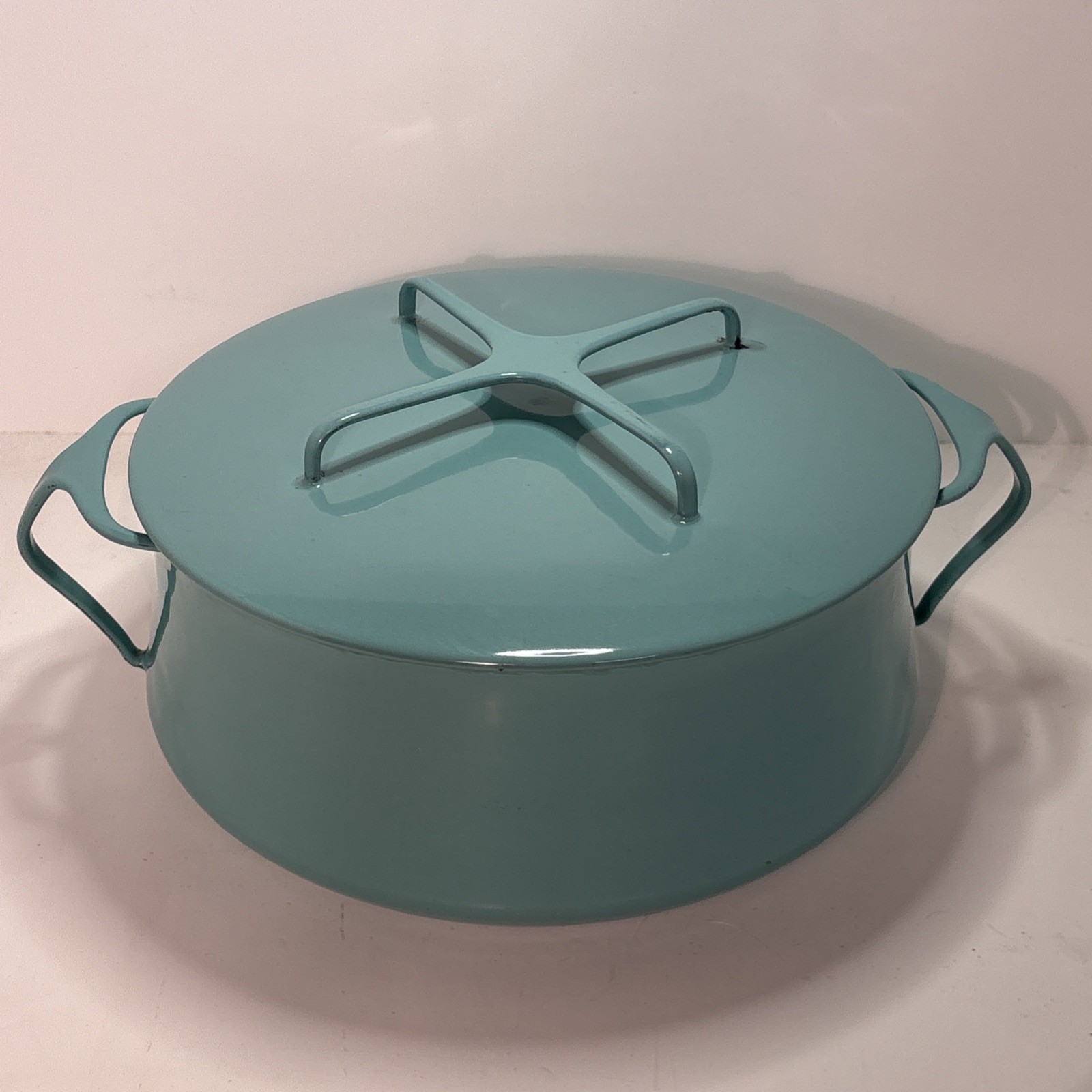 Vintage Dansk Kobenstyle Turquoise 6 Qt Dutch Oven Jens Quistgaard MCM 1960s 10”