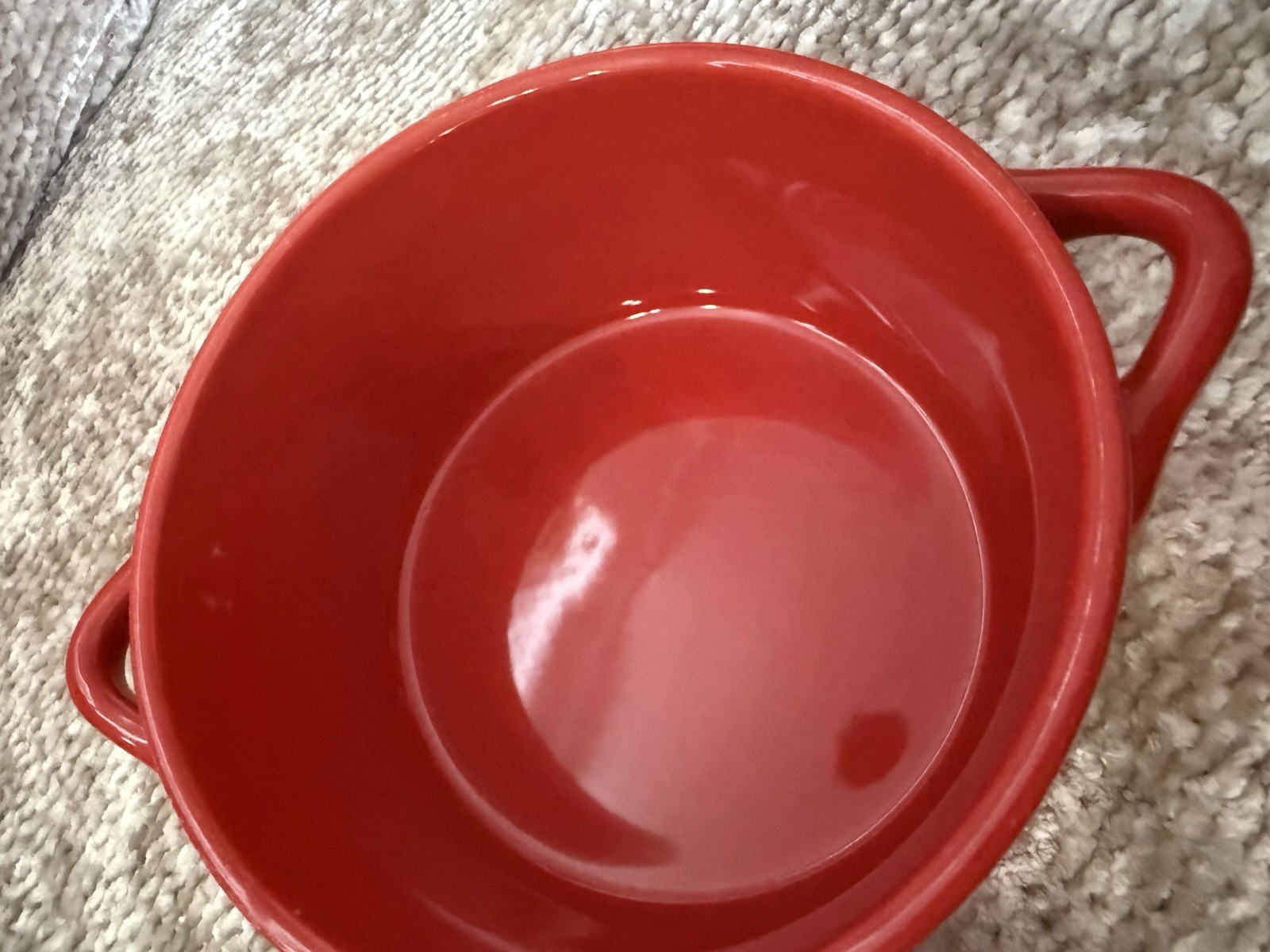 Pioneer Woman Fancy Flourish Mini Cocotte Lid 1 Quart Red Brand New Has Flaw