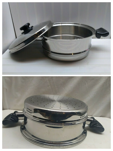 Saladmaster Insert 5Qt TP304S Surgical Steel 10 1/4″ Steamer Colander & Lid