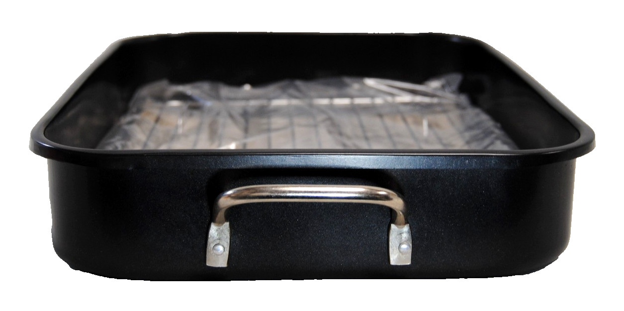 Roasting Lasagna Non-Stick Pan Set with Rack 15.5″ x 11.5″ x 2 3/4″ New T2687