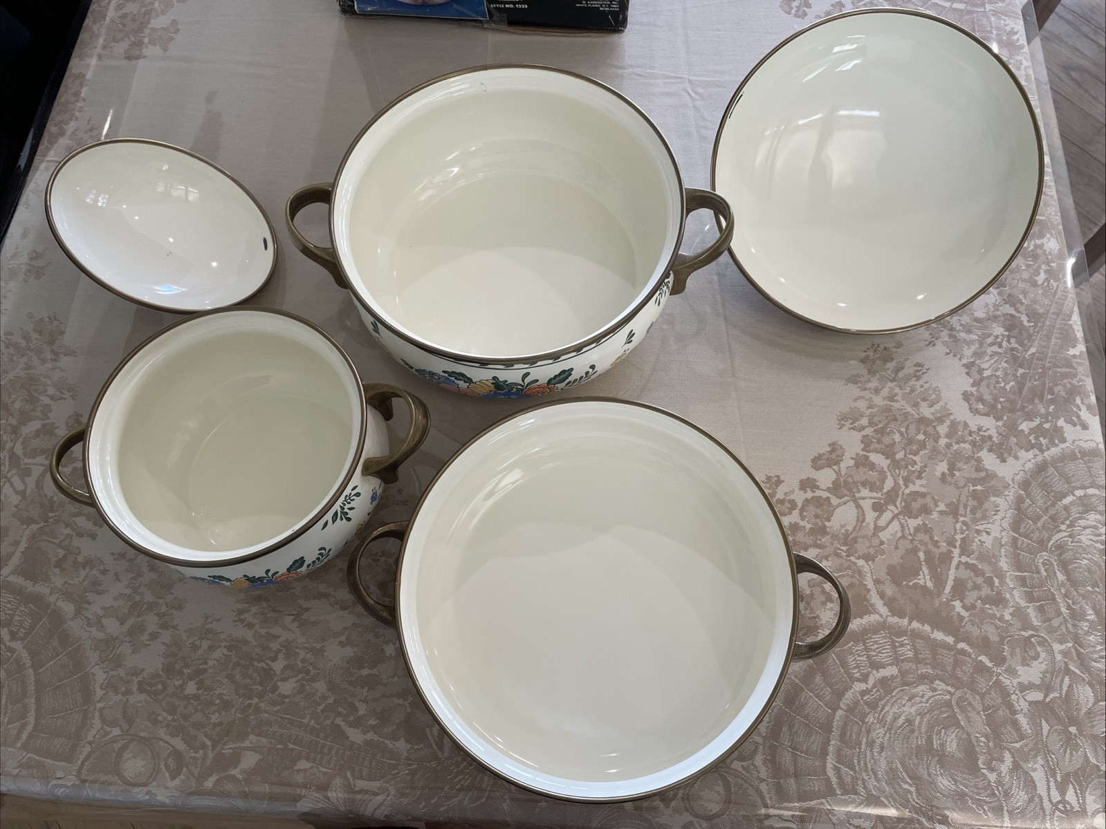 M. Kamenstein Vienna 5Pc Buffet Serving Cookware Set Enamel Steel NEW IN BOX!