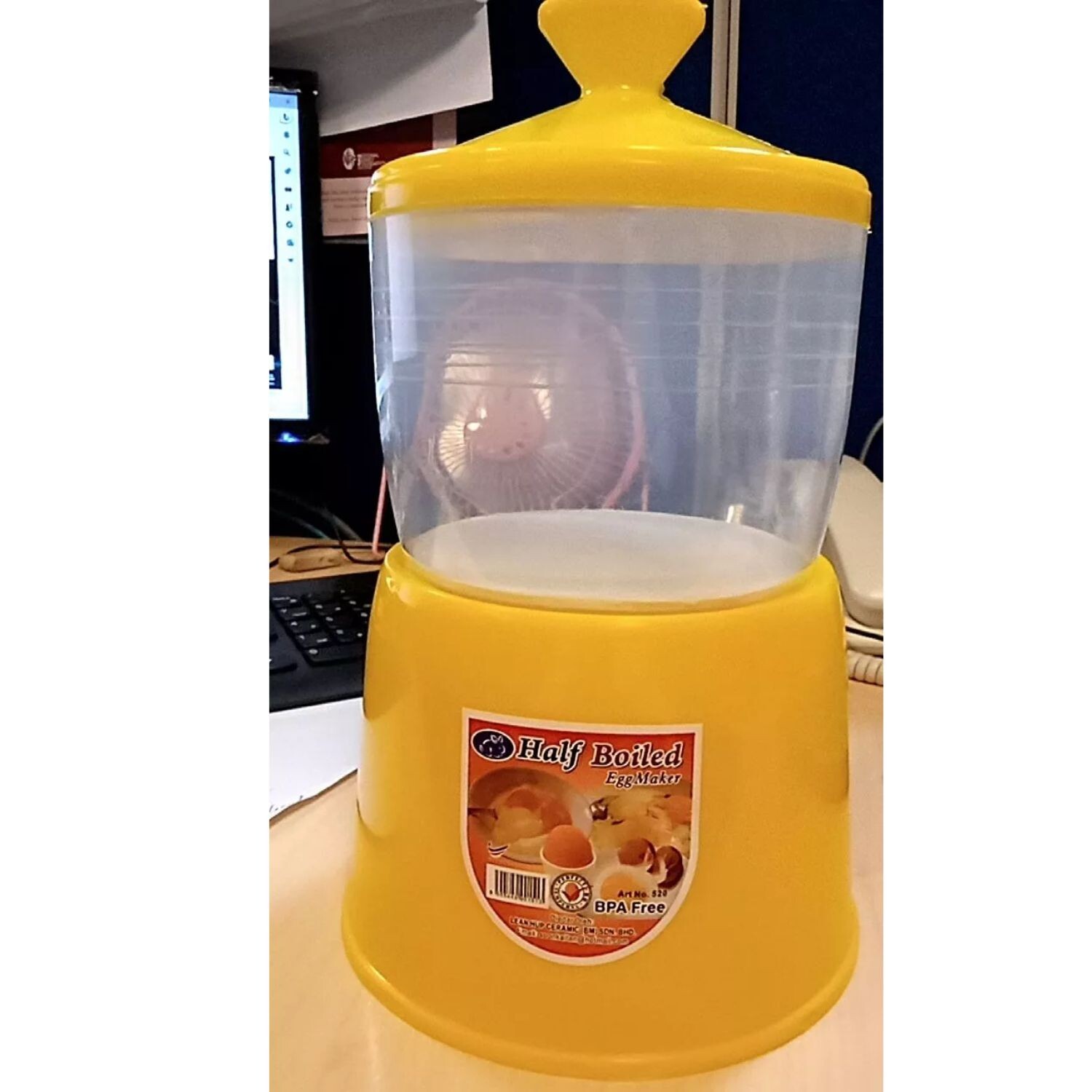 Half Boiled Egg Maker Malaysian Recipe Original Made in Malaysia Yellow Color