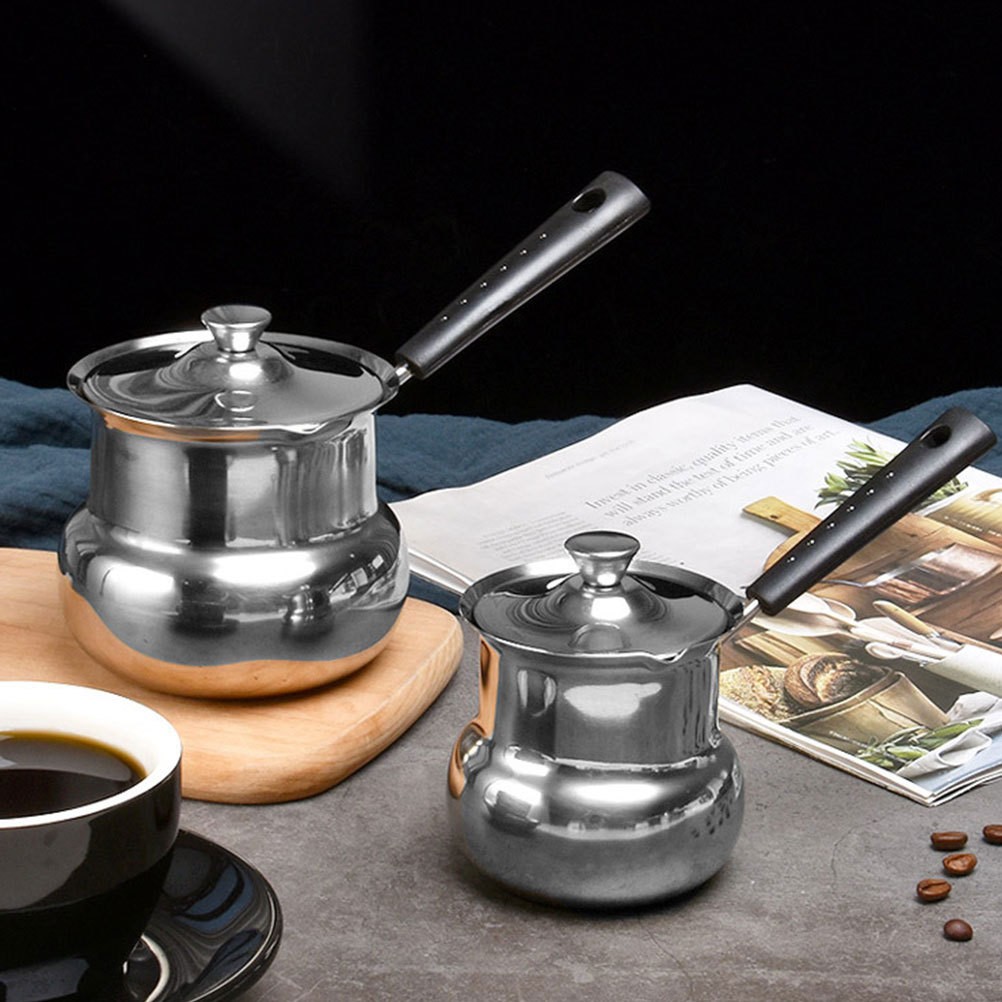 Stovetop Milk Warmer Boiling Pot Cooking Stainless Steel Coffee for