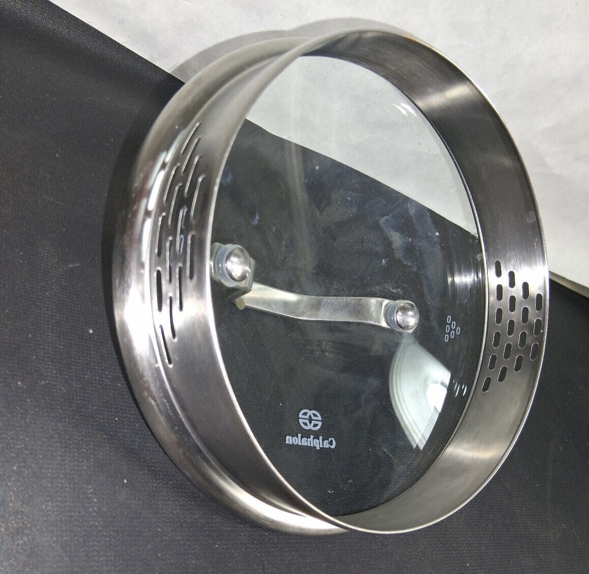 Calphalon Steamer Lid Stainless Steel Glass Replacement 6 3/8″ Inside 7″ Outside