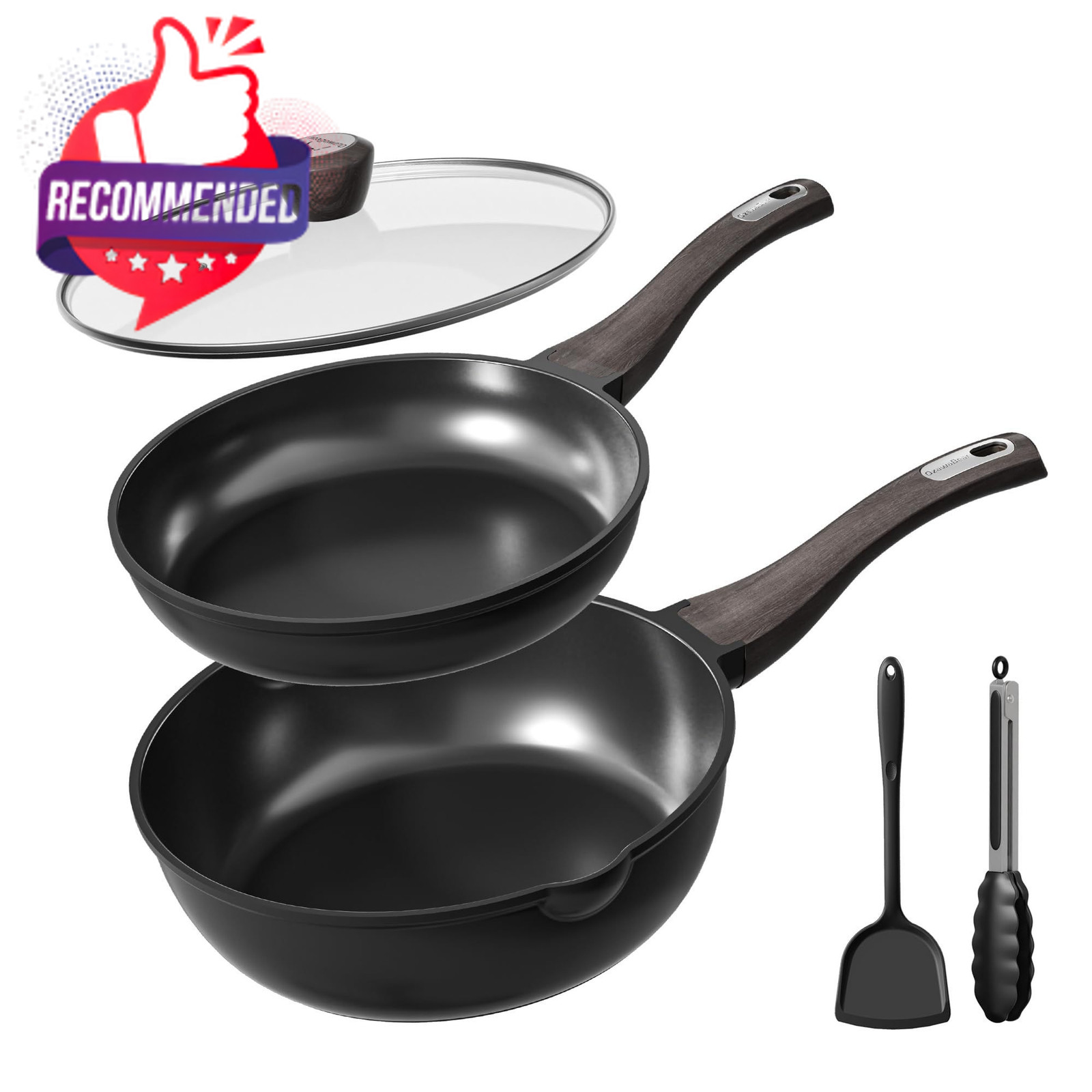 Nonstick Cookware Set, Titanium Coating Pan Set, Induction Cookware Oven Safe Rv