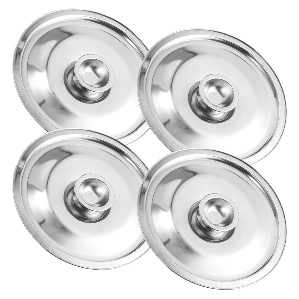 4 Pcs Mini Pan Lid Replacement Stainless Steel 14 Cm Seasoning Pot Cover