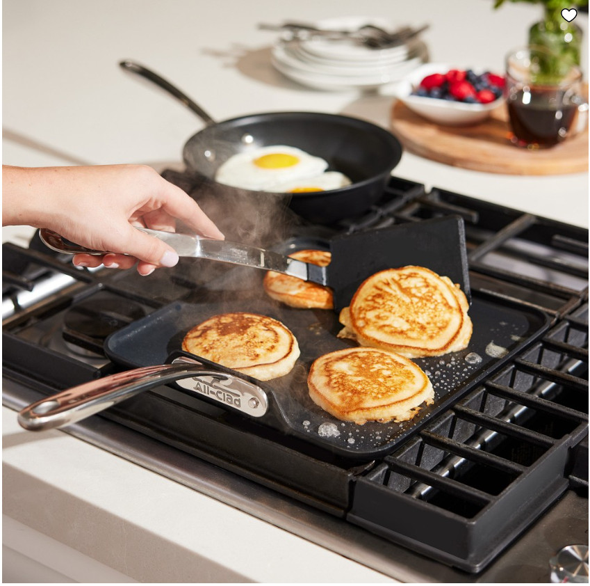 All-Clad NS Pro Nonstick Square Griddle Pan for Pancakes Grill