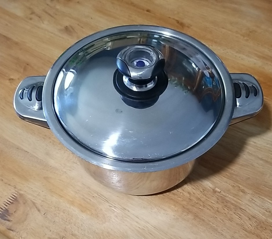 TUFF German 18/10 Stainless Steel Stock Pot With Thermometer Lid – 6 qt