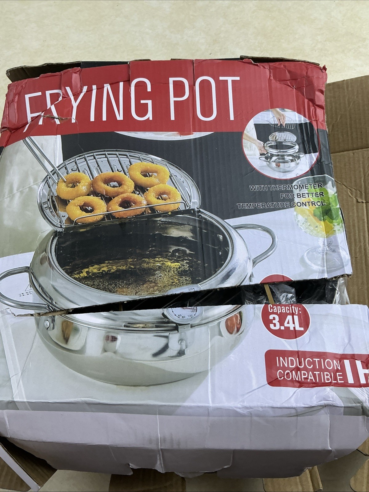 Frying Pot, Japanese Frying Pot 3.4L Capacity