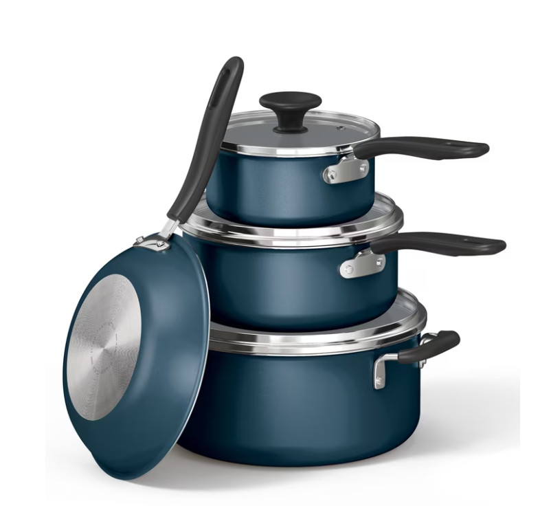 Tramontina Primaware 18-Piece Nonstick Cookware Set Blue