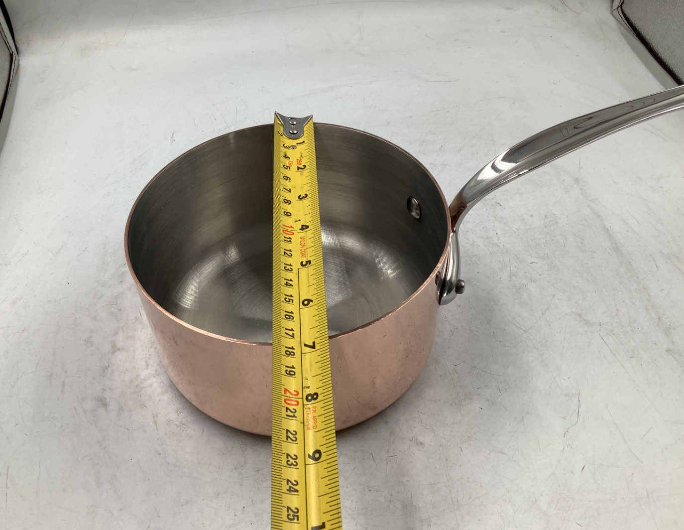 Mauviel M’Heritage 150 S Polished Copper & Stainless Steel Sauce Pan. 1.9 Qt