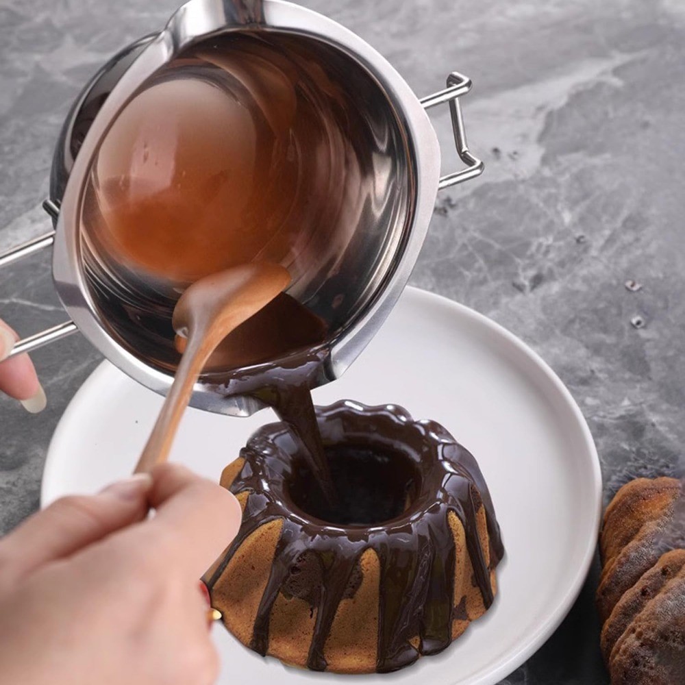Stainless Steel Double Boiler Pot 400ML Melting Bowl for Chocolate Candy Butter