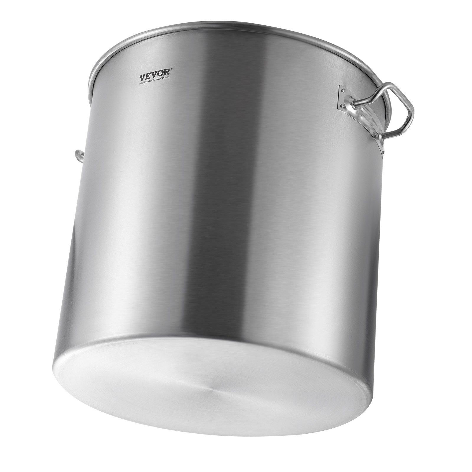 84QT Extra Large Sauce Pot with Solid Lid and Strainer 485mm Depth
