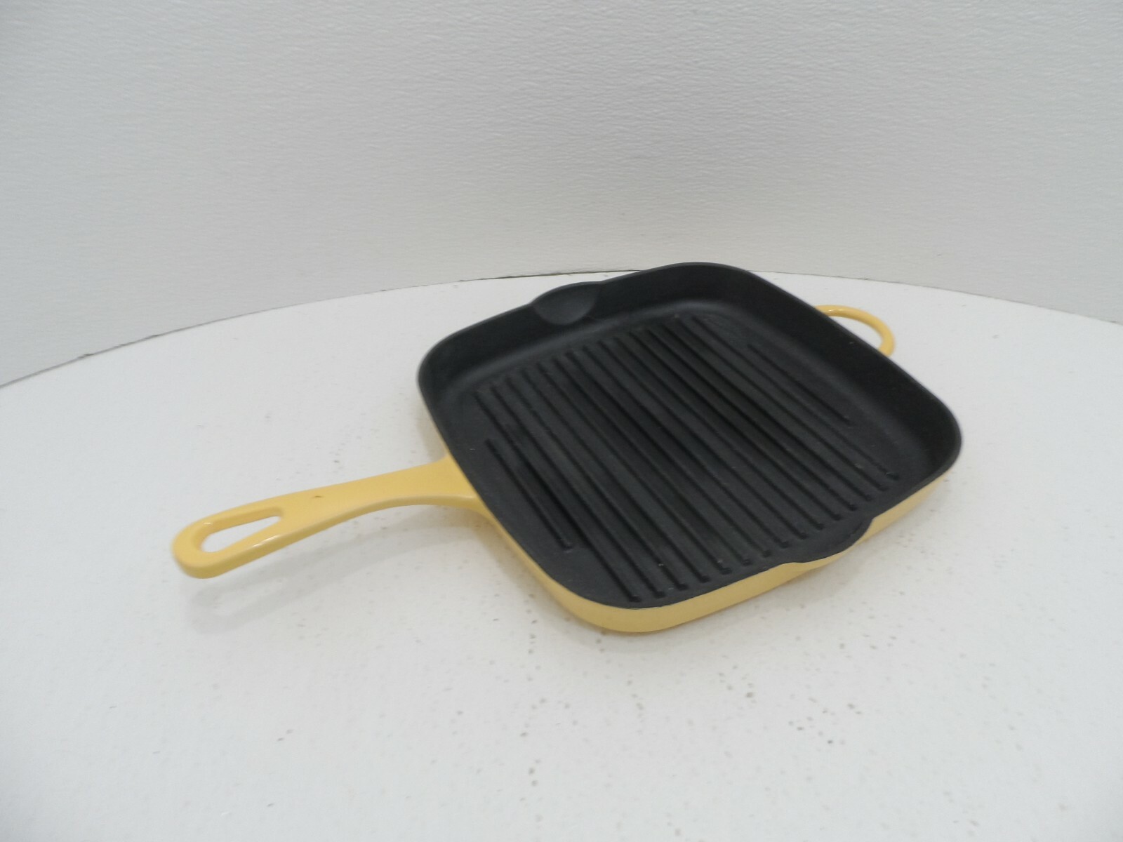 Technique Square Grill Skillet Enamel Cast Iron Cookware Bright Yellow 10″ x 10″