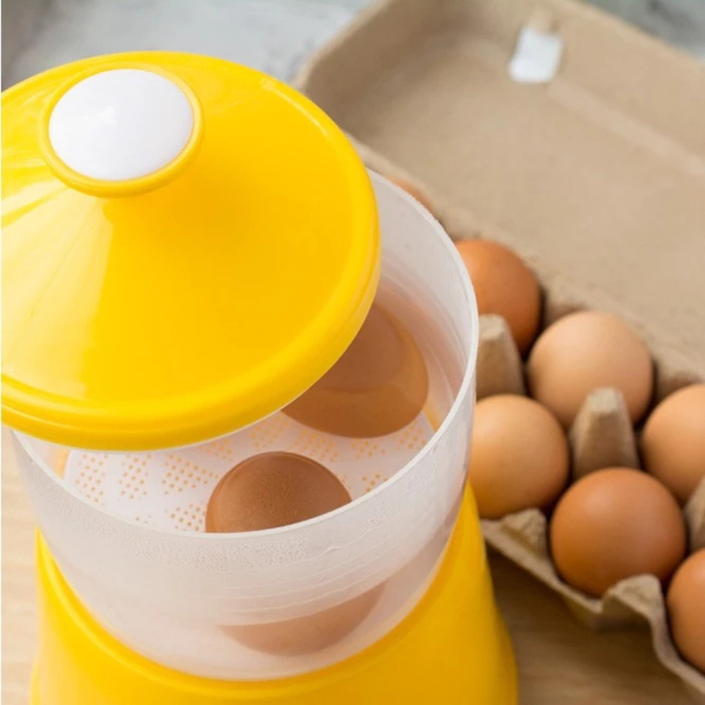 Half Boiled Egg Cooker Yellow Traditional Malaysian Design Made in Malaysia