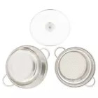 Gold Coast 4 Qt Multi-Cooker Aluminum Stockpot, Pasta Pot Insert and Glass Lid