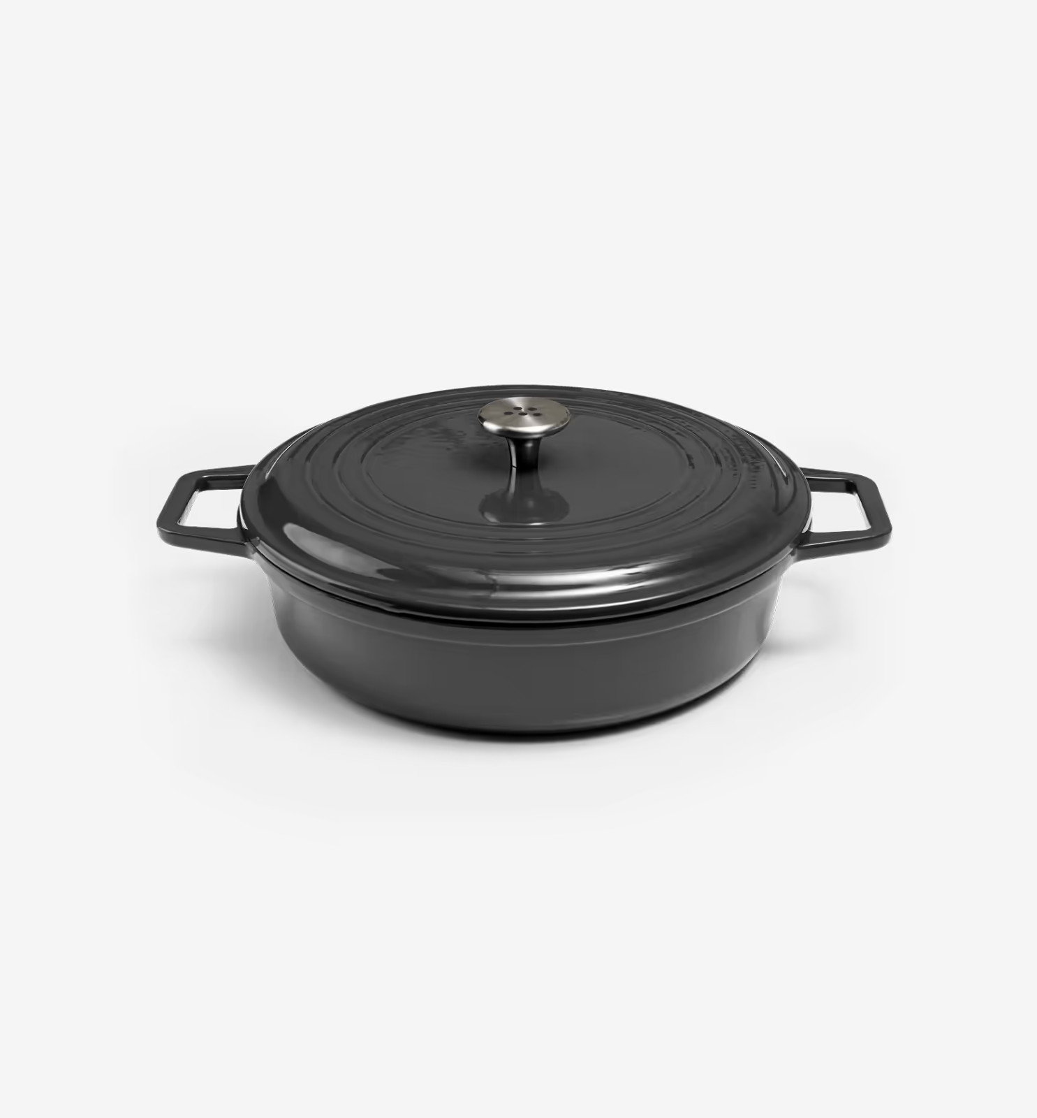 Misen 5.5qt Dutch Oven Braiser Gray Enameled Cast Iron Pot + Lid
