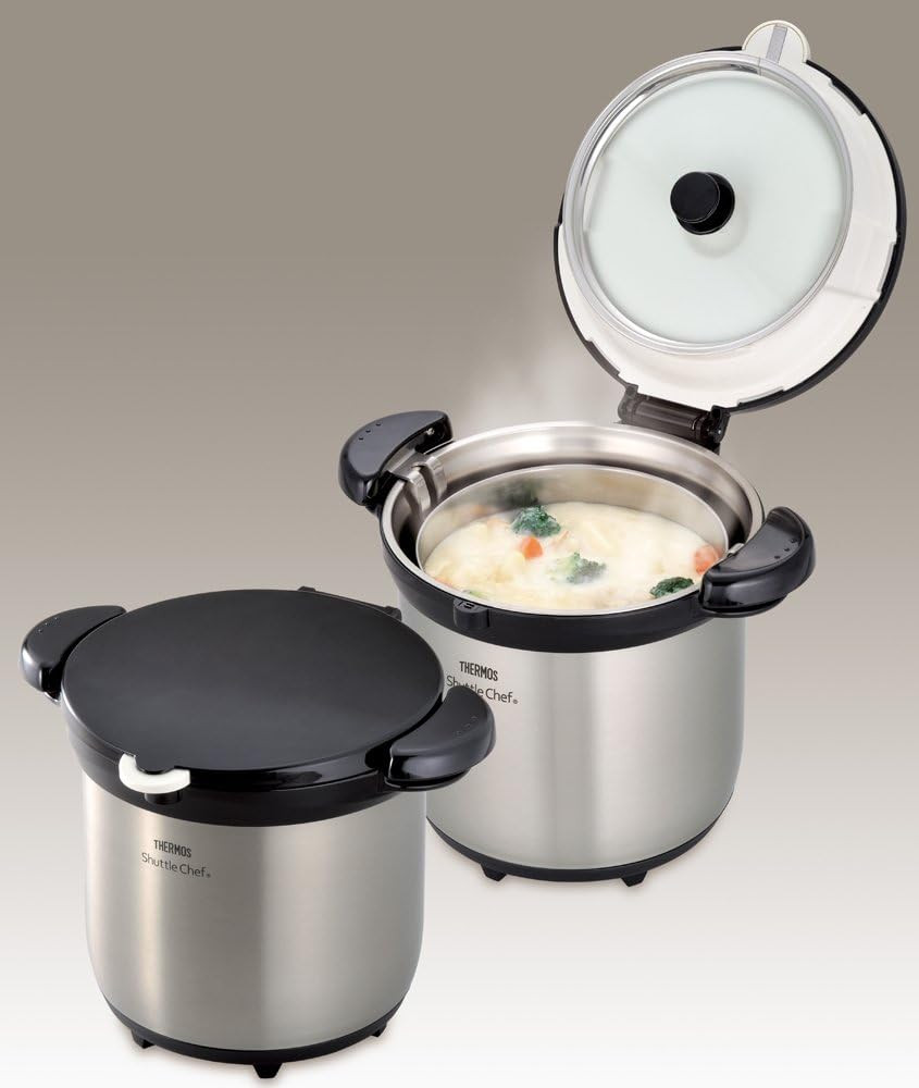 Vacuum Insulated 4.5L Cooker Shuttle Chef – Clear Stainless Steel (Japan)