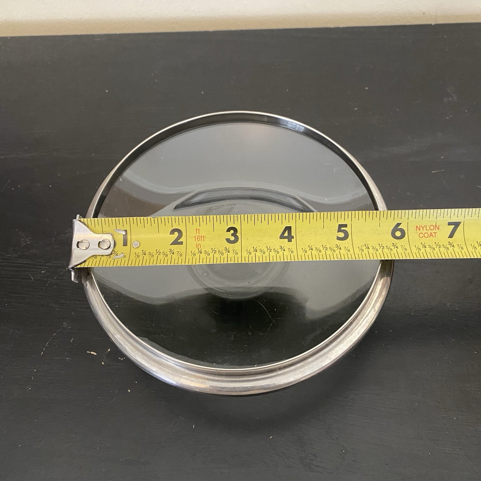 6” Inch Replacement Tramontina Round Glass Lid For 5 1/2″ Pot Pan | Knob Handle