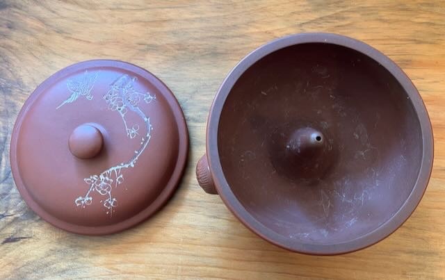 Vintage Asian Red Clay Pottery Medium Steamer Yunnan Qigue Cook Pot Yixing