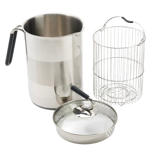 Kuhn Rikon 11-Cup Stainless Steel 4th Burner Pot NEW QVC K54454 BLACK