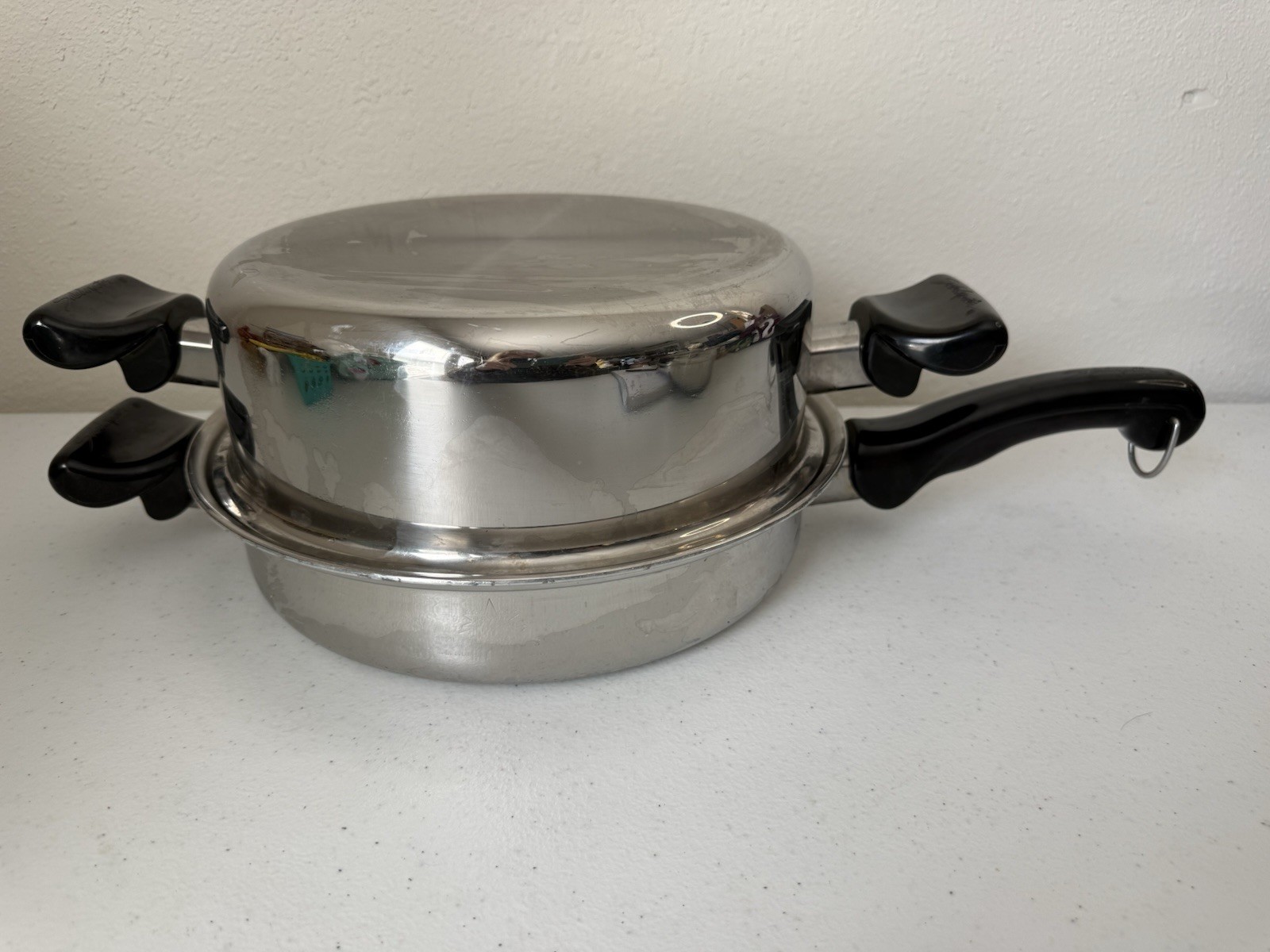 Saladmaster TP-304-316 Stainless Steel 11” Skillet With Steamer Insert/Dome Lid