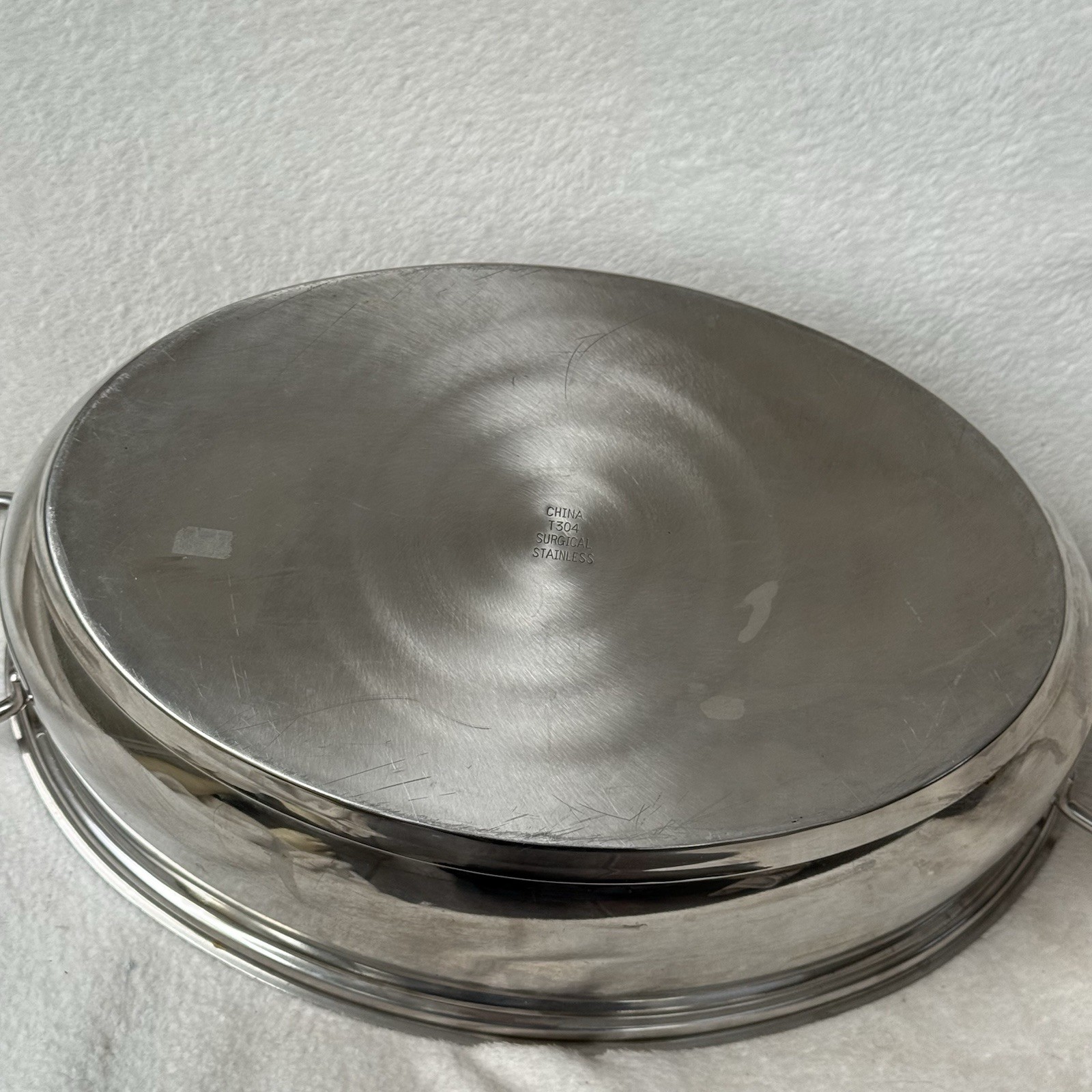 15 Inch Oval Roasting Pot T304 Surgical Stainless Steel Dutch Oven No Lid 15×10