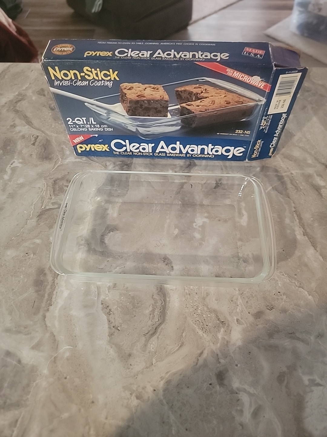 Pyrex Clear Advantage Non-Stick Glass 2Qt Baking Dish 15″ x 9-3/4″ New