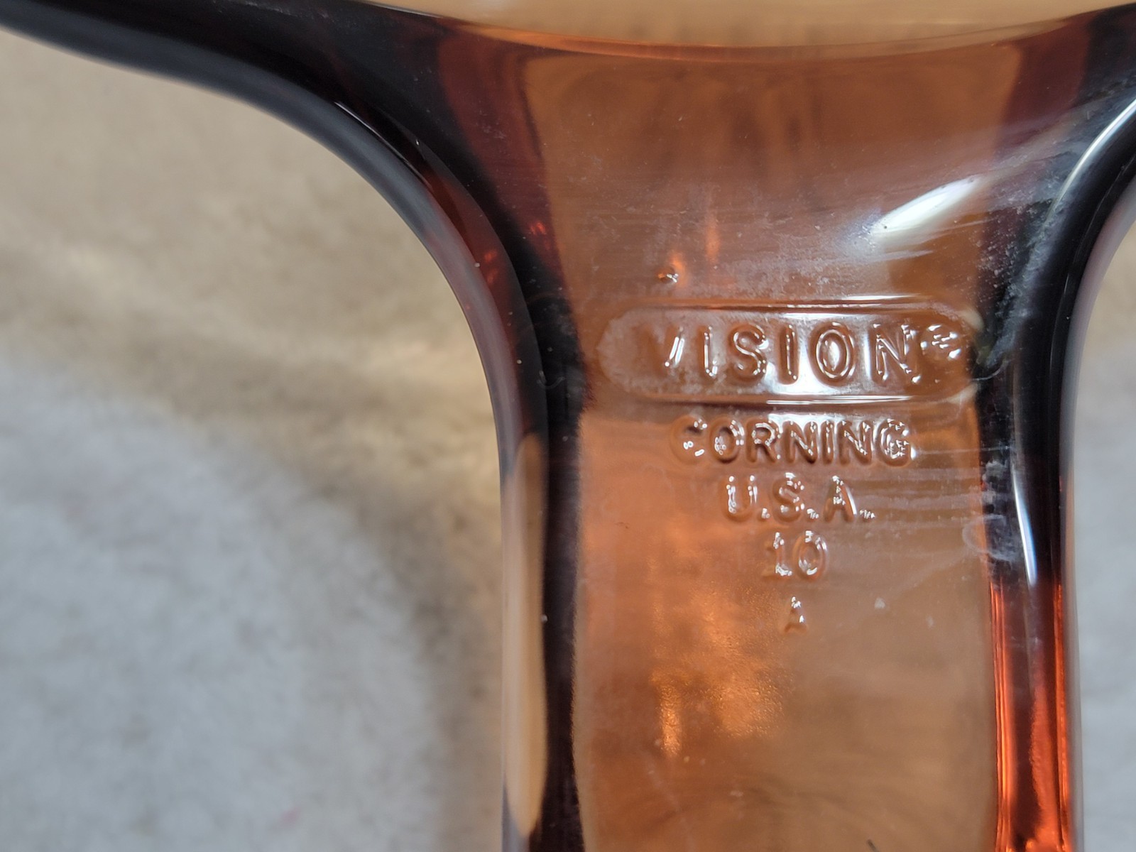 Vintage Vision Corning Ware 10″ Frying Pan Waffle Bottom Amber Skillet USA Made