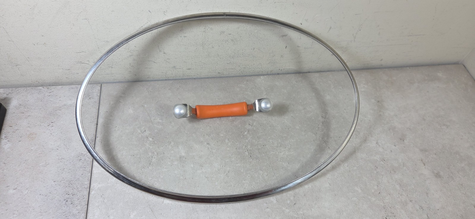 RACHAEL RAY Hard Anodized Non Stick 5 Qt Oval Saute Pan Lid Only Orange Handle