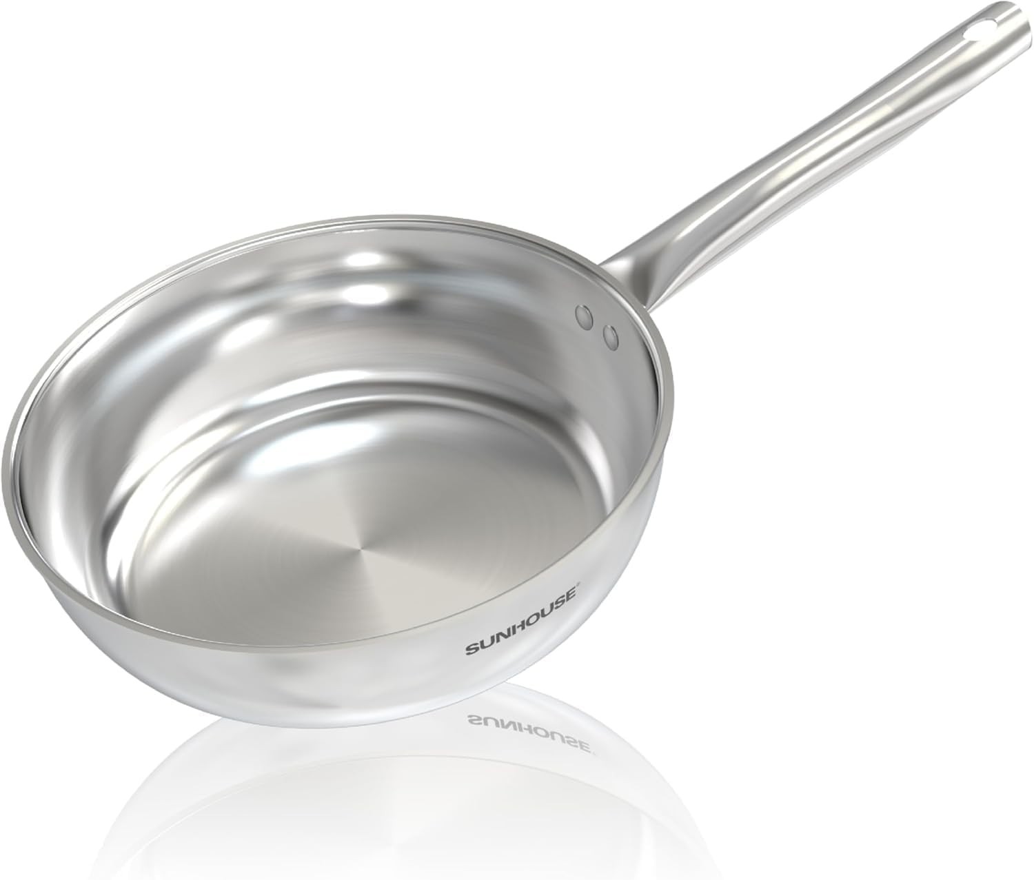 Professional 8 Inch Tri-Ply Stainless Steel Skillet – Perfect for Everyday Chefs