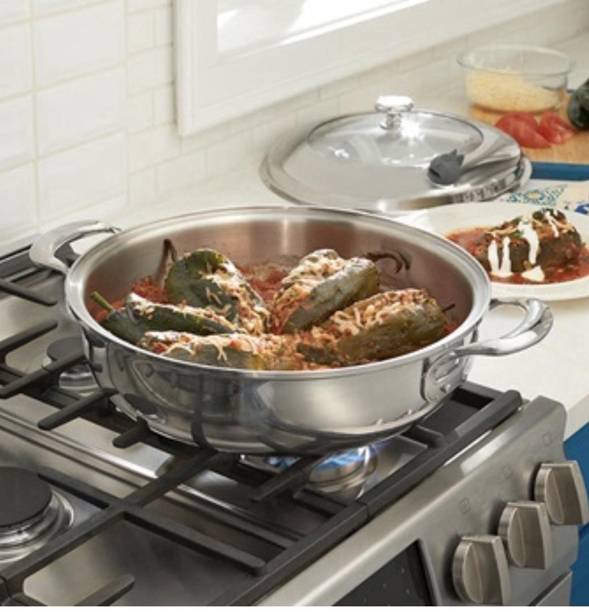 VIDA SANA® 5-PLY STAINLESS STEEL COOKWARE 6-Qt. Shallow Casserole 10802