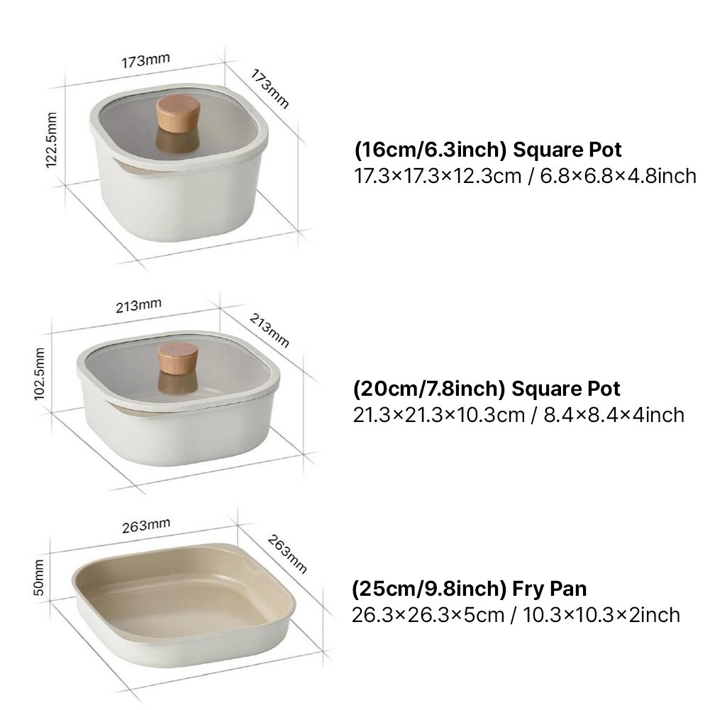 IH Fika Reserve Comfort cookware set 7P Cream