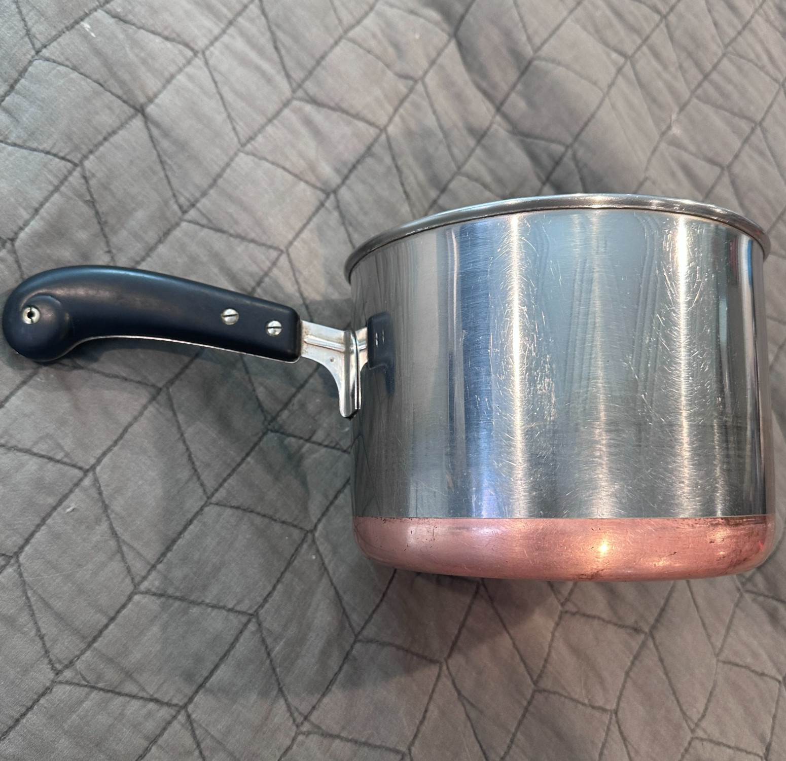 Revere Ware 3 Qt Single Circle Saucepan Bakelite Handle 1936 – 1946 RARE