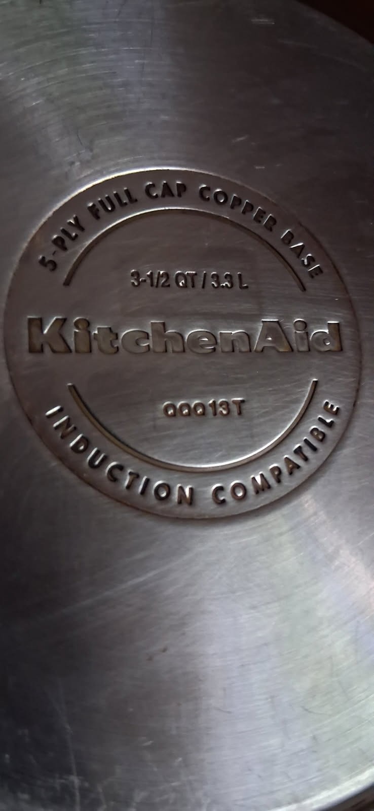 KitchenAid 5-Ply Full Cap Copper Base 31/2qt. Induction Compatible Saucepan/lid