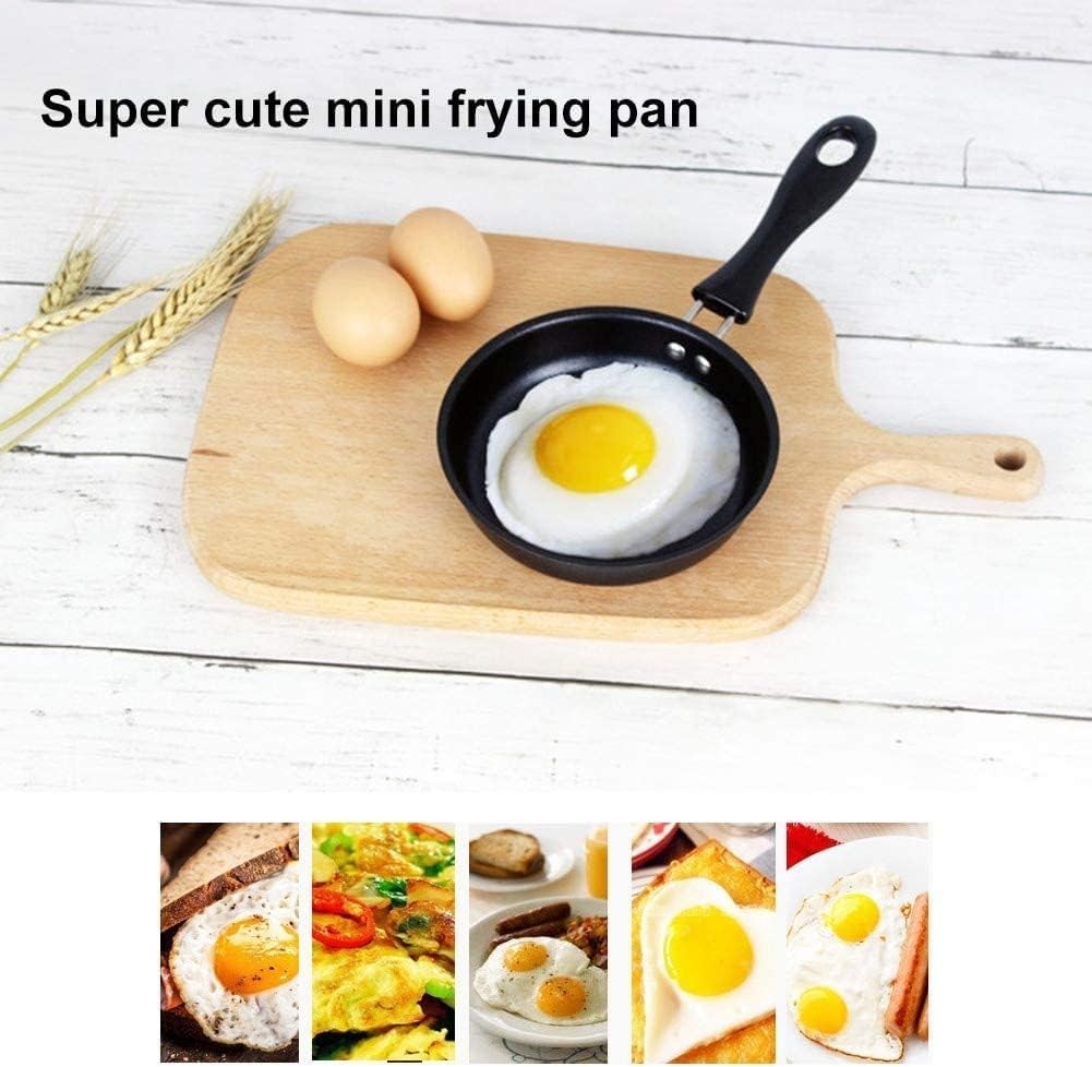 Portable Non-Stick Frying Pan – 4.7 Inch Cast Iron Egg Skillet for Quick Meals