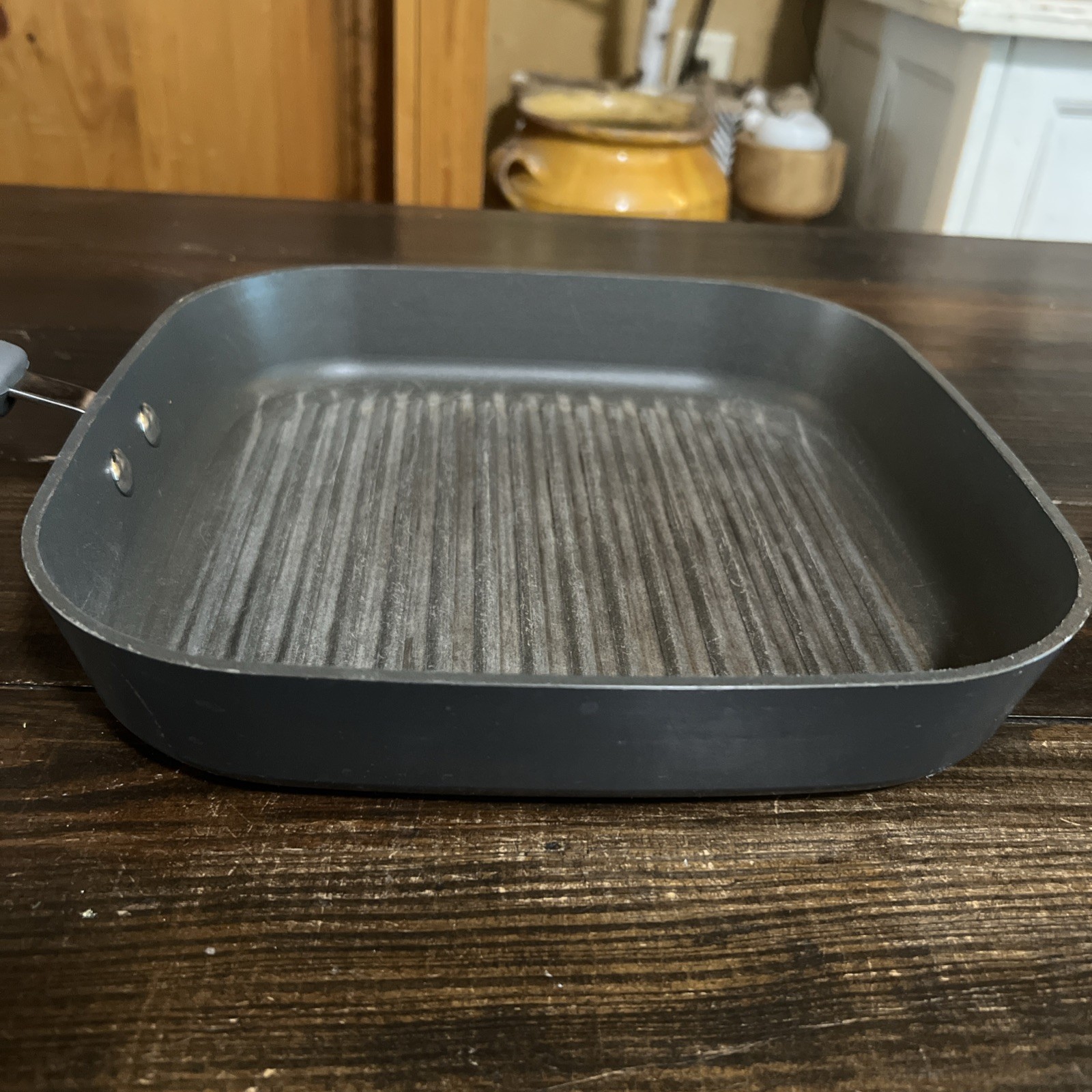 The Pampered Chef 11″ Square Non-Stick Grill Pan Panini #2868 Retired
