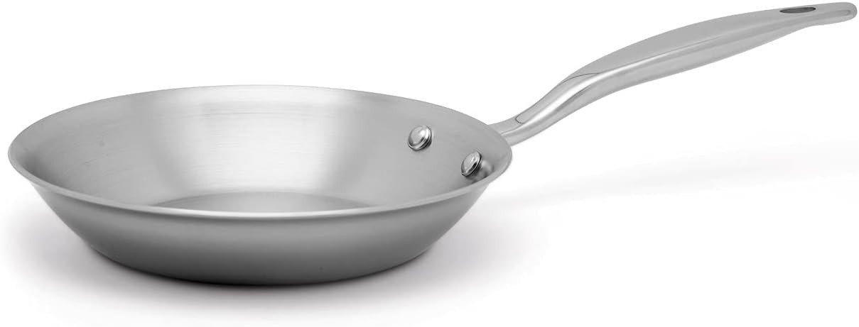 Heritage Steel 8.5” Fry Pan/Skillet 5-Ply 316Ti Stainless Steel Induction Ready