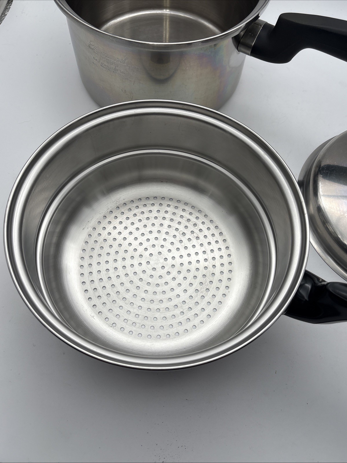 VTG Permanent Multi-Core 5 Ply Stainless Steel 2 qt Saucepan & Steamer Basket