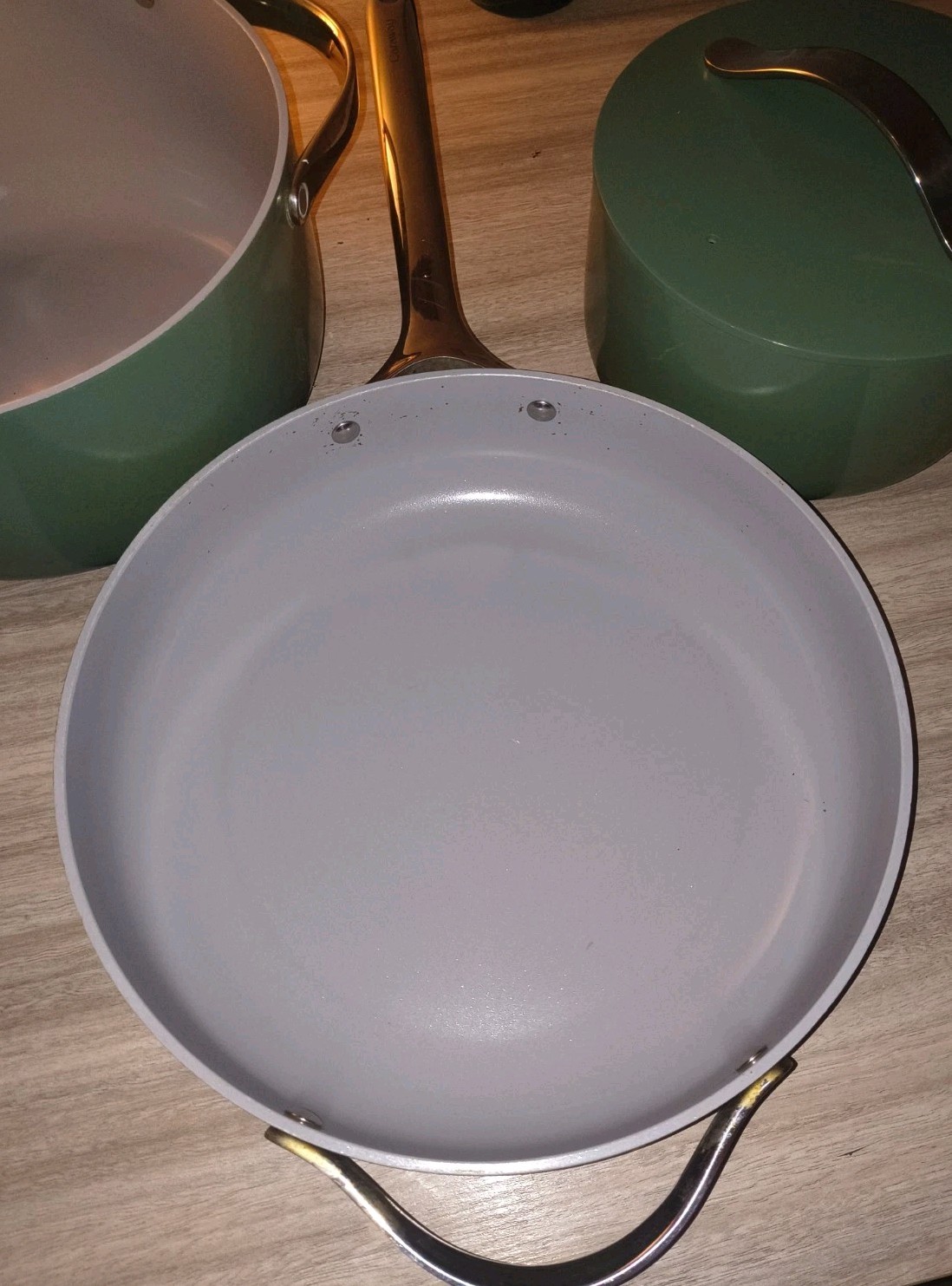 Caraway Nonstick Ceramic Cookware Set (5Piece) Pots, Pans, Lids Sage