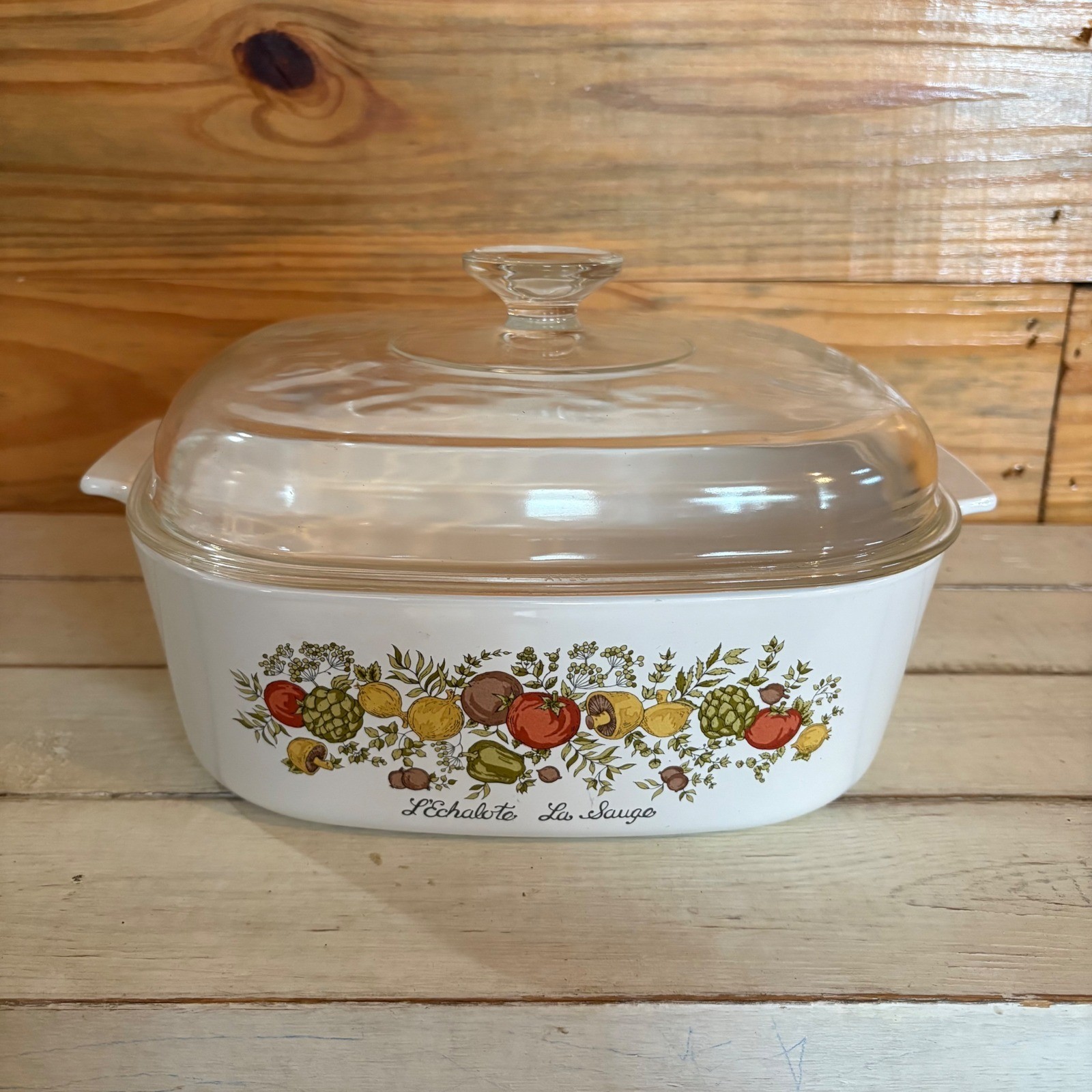 CorningWare Vintage Spice O Life 4 Quart Casserole Dish A-84-B Pyrex Lid A-12-C