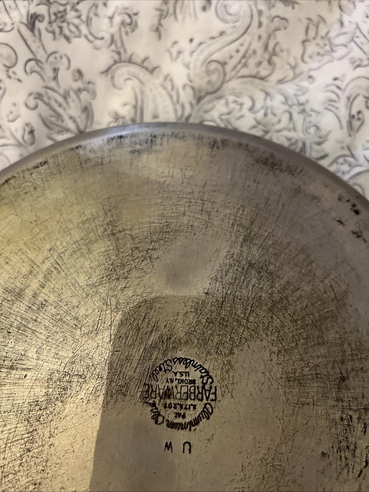 Faberware 10 Inch Skillet Fry Pan Stainless Steel Aluminum Clad Vintage No Lid