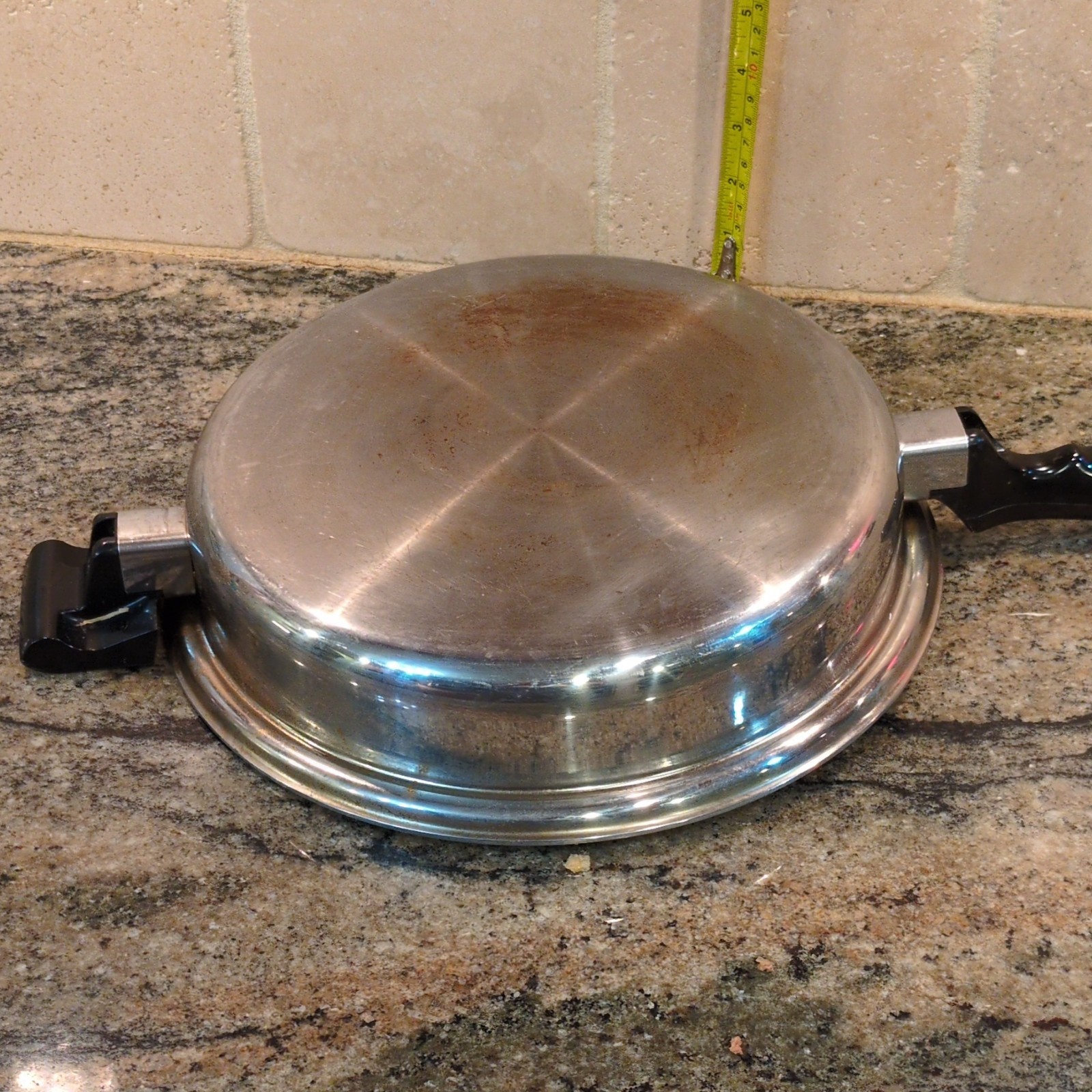 New Era 5-Ply Stainless Steel Skillet/Griddle, Double Handle, 12 in