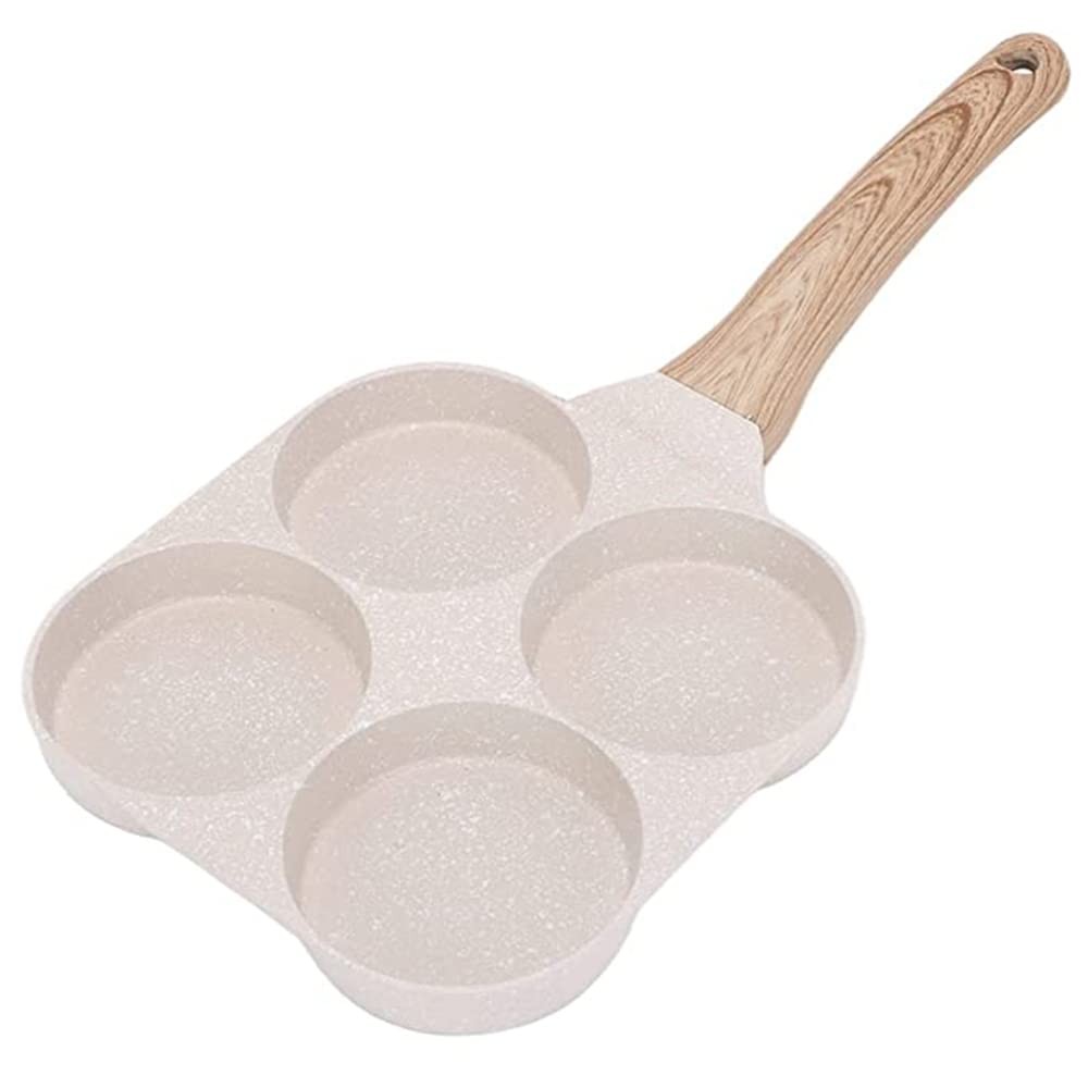 1 PC 4 Cup Nonstick Fried Egg Pan Mini Pancake Burger Maker Skillet White Tool
