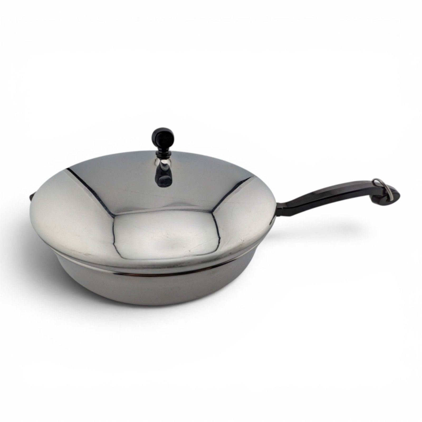 Farberware 12″ 18/10 Stainless Steel Covered Deep Skillet Saute Pan w/Lid