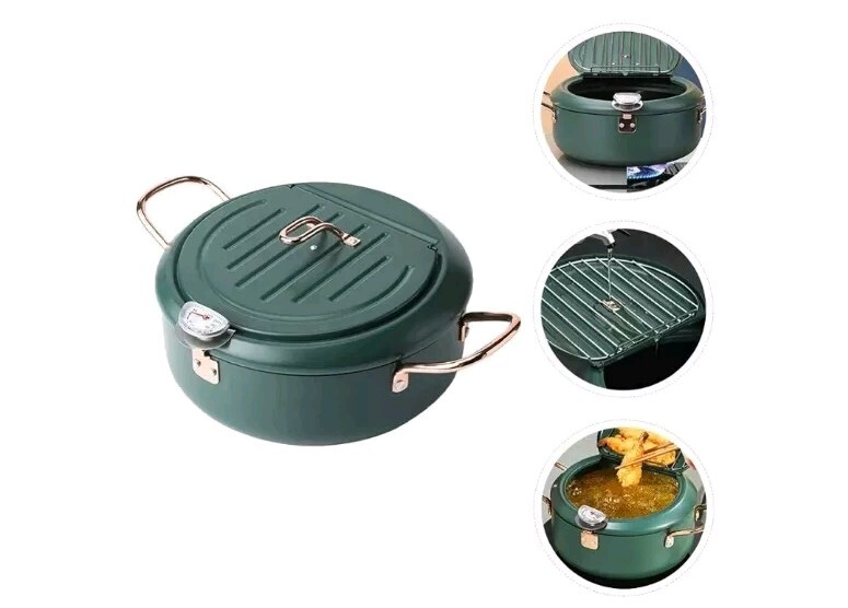 1 Pc Fry Pan Non-stick Frying Pan Carbon Steel Frying Pot Tempura Mini Pan…