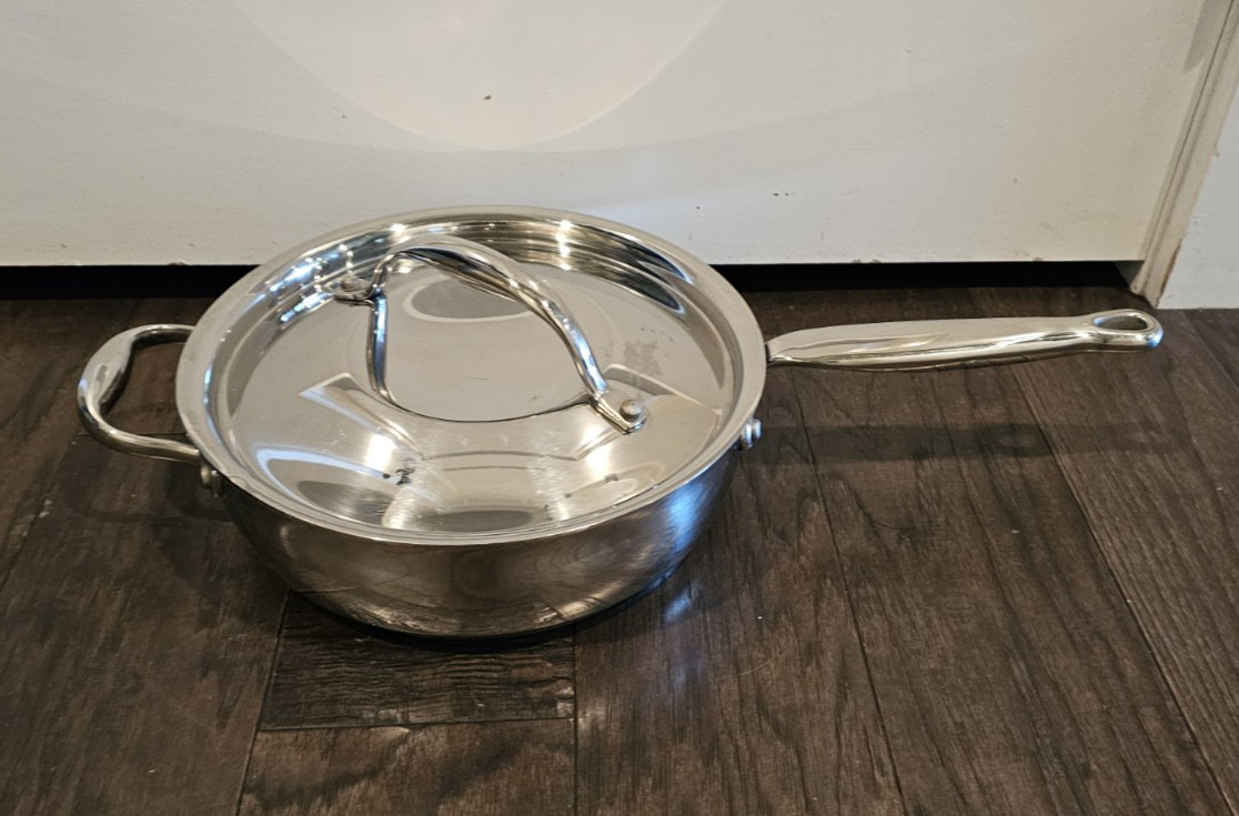 Kirkland Signature Professional Stainless Steel Copper Core 3.5 Qt Saute Pan Lid