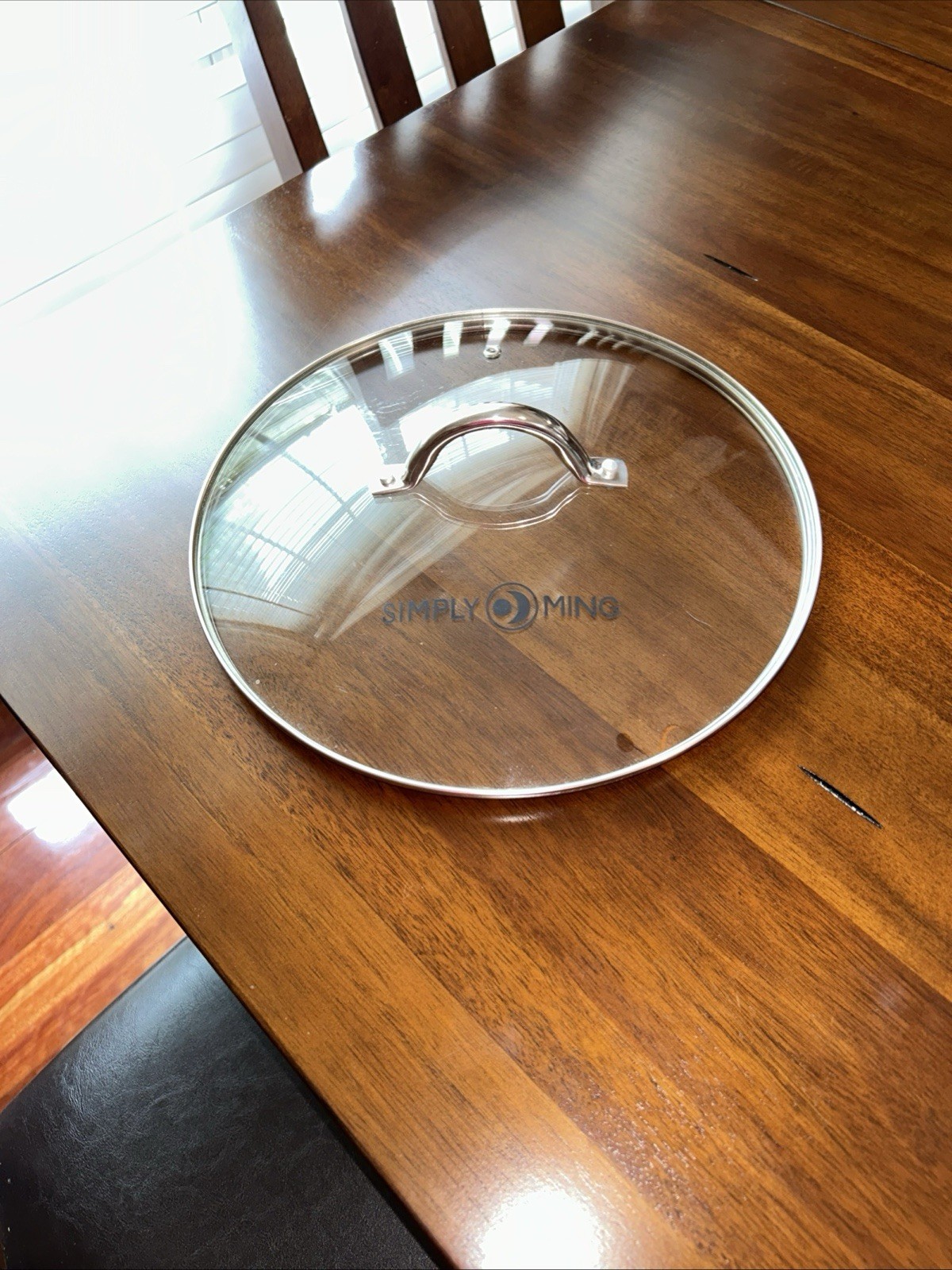 Simply Ming Round Glass Lid for 12″ Frying Pan Replacement Cover Stainless Steel