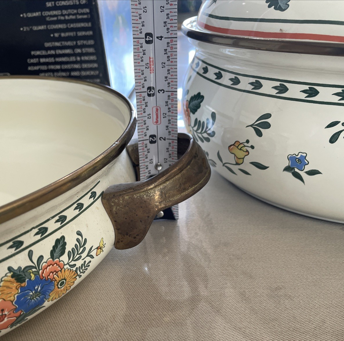 M. Kamenstein Vienna 5Pc Buffet Serving Cookware Set Enamel Steel NEW IN BOX!